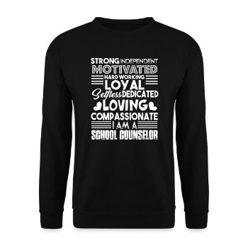 School Counselor Things About School Counselor - Unisex Sweatshirt - black - Front - Alina (178cm) & Michal (187cm)