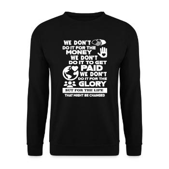 Social Worker Social Worker For The Life - Unisex Sweatshirt - black - Front - Alina (178cm) & Michal (187cm)