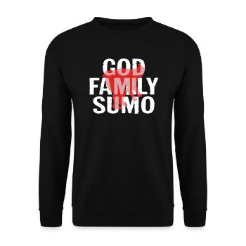 Sumo God Family Sumo - Unisex Sweatshirt - black - Front - Alina (178cm) & Michal (187cm)