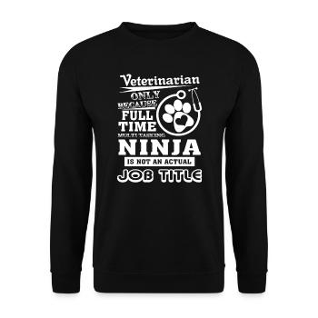 Veterinarian Veterinarian Job Title - Unisex Sweatshirt - black - Front - Alina (178cm) & Michal (187cm)
