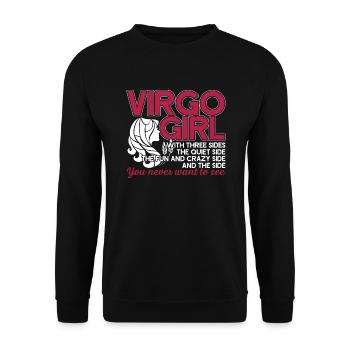 Virgo Virgo Girl Has Three Sides - Unisex Sweatshirt - black - Front - Alina (178cm) & Michal (187cm)