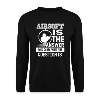 Airsoft Airsoft Is The Answer - Unisex Sweatshirt - black - Front - Alina (178cm) & Michal (187cm)