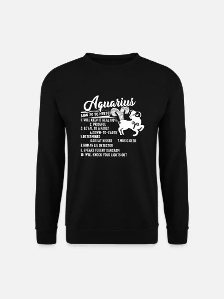 Aquarius Things About Aquarius Zodiac - Unisex Sweatshirt - black