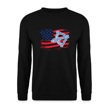 Archery Archery Flag - Unisex Sweatshirt - black - Front - Alina (178cm) & Michal (187cm)