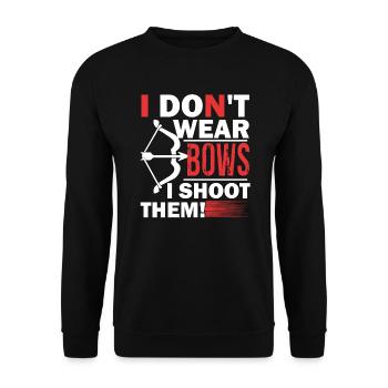 Archery Archery I Shoot Them - Unisex Sweatshirt - black - Front - Alina (178cm) & Michal (187cm)