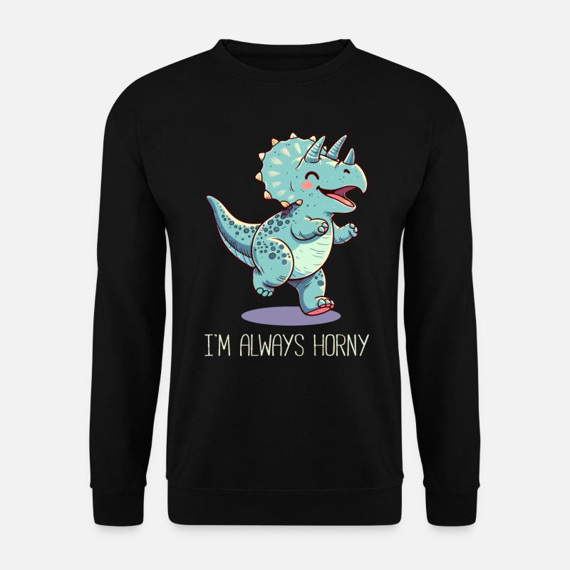Triceratops Horn - Unisex Pullover - Schwarz