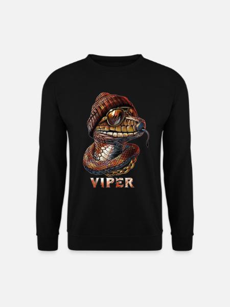 Trendige Schlange - Unisex Pullover - Schwarz