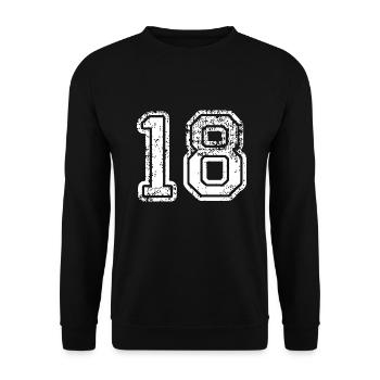18 - Unisex Sweatshirt - black - Front - Alina (178cm) & Michal (187cm)
