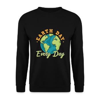 Jour de la Terre - Sweat-shirt Unisexe - noir - Devant - Alina (178cm) & Michal (187cm)