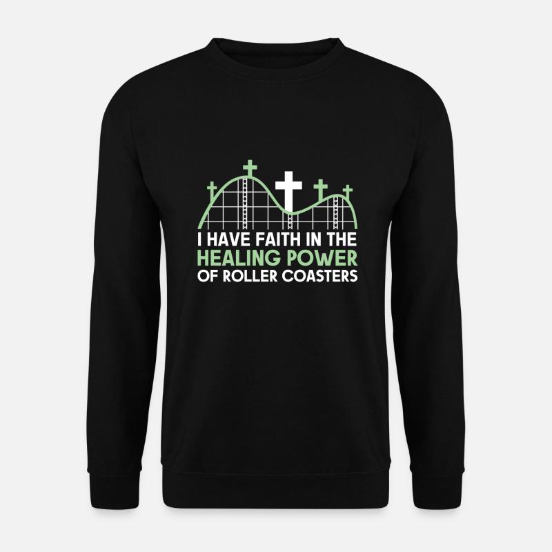 Achterbahn Freizeitpark Vergnügungspark - Unisex Pullover - Schwarz