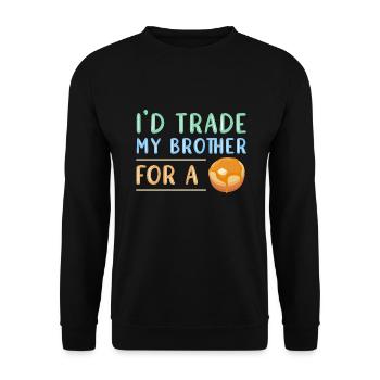 Crêpe - Sweat-shirt Unisexe - noir - Devant - Alina (178cm) & Michal (187cm)