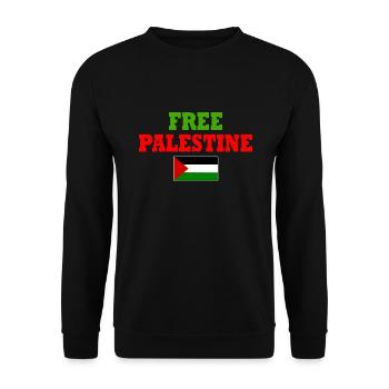 Free palestine - Sweat-shirt Unisexe - noir - Devant - Alina (178cm) & Michal (187cm)