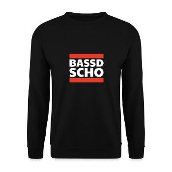Bassd scho Bayern Brass Festival lustiges Geschenk - Unisex Pullover - Schwarz - Vorne - Alina (178cm) & Michal (187cm)