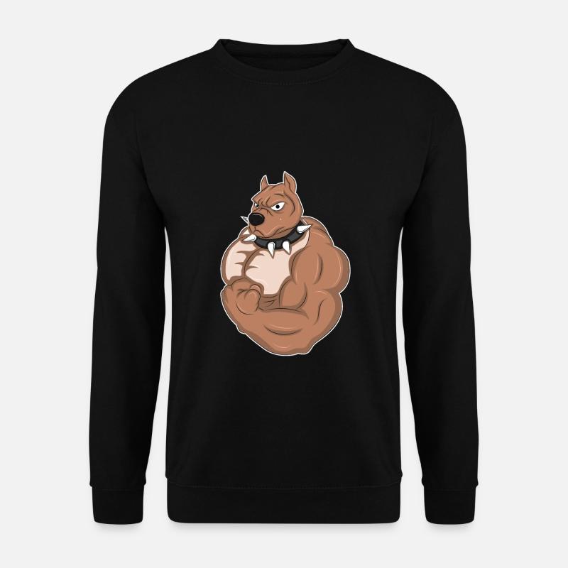 Body Building Hund Gym Bull - Unisex Pullover - Schwarz