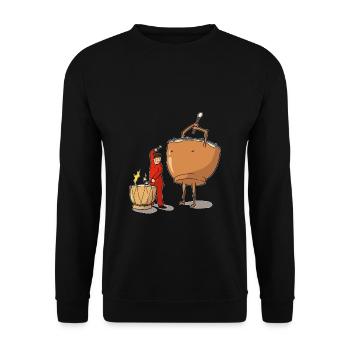 Timpani timpanist drummer - Unisex Sweatshirt - black - Front - Alina (178cm) & Michal (187cm)