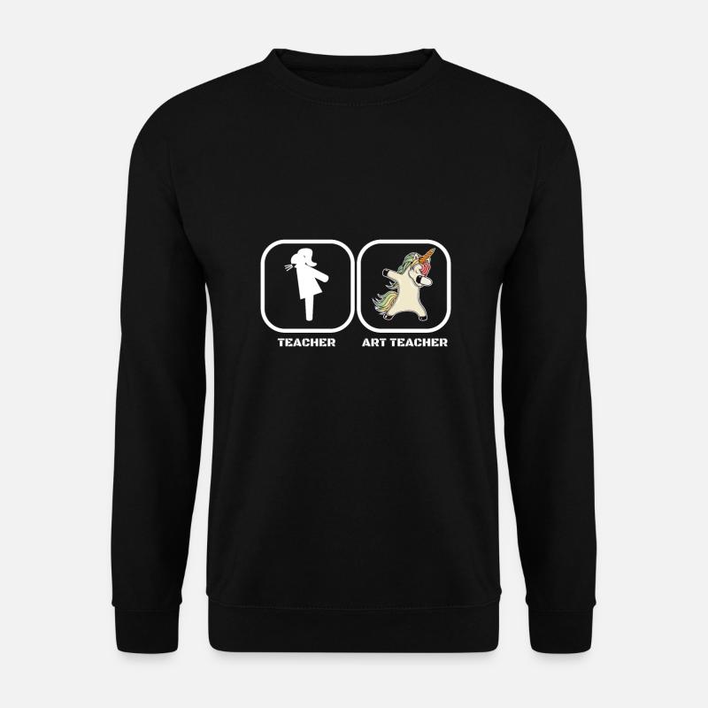 Art Teacher Kunstlehrer Einhorn - Unisex Pullover - Schwarz