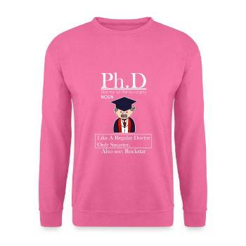 Doctorat en philosophie Docteur Rock Star Diplôme - Sweat-shirt Unisexe - rose - Devant