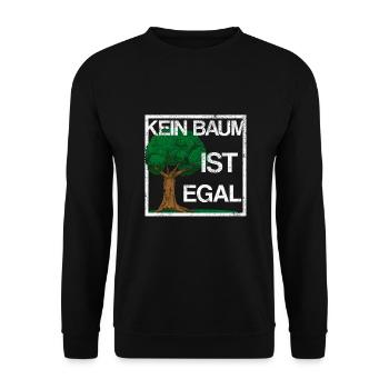 Kein Baum ist egal Klimawandel Umweltschutz Natur - Unisex Pullover - Schwarz - Vorne - Alina (178cm) & Michal (187cm)