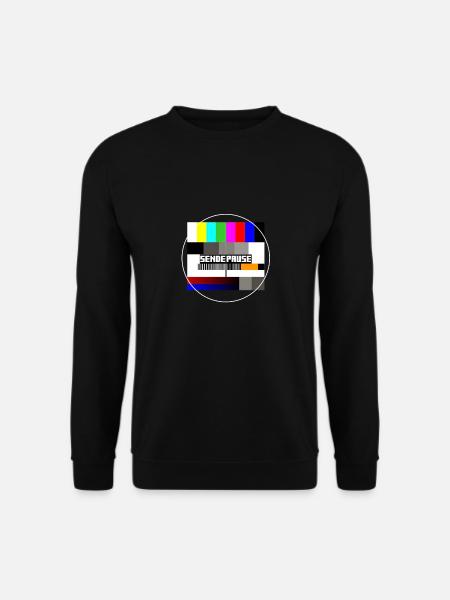 Sendepause 80er Jahre TV Fernsehen Retro - Unisex Pullover - Schwarz