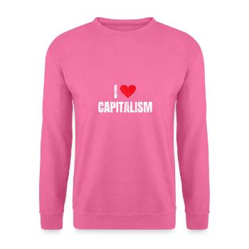 I Love Capitalism Kapitalismus - Unisex Pullover - Pink - Vorne