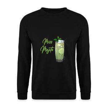 Cocktail de fête Miss Mojito - Sweat-shirt Unisexe - noir - Devant - Alina (178cm) & Michal (187cm)