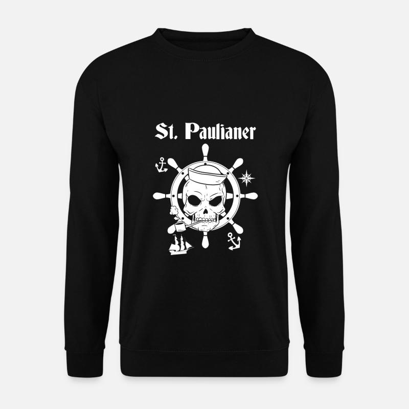 St. Paulian skull Hamburg - Unisex Sweatshirt - black