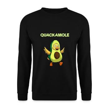 Quackamole Guacamole Duck Vegan Vegetarian - Unisex Sweatshirt - black - Front - Alina (178cm) & Michal (187cm)