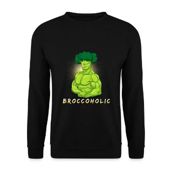 Brocoli végétalien brocoli - Sweat-shirt Unisexe - noir - Devant - Alina (178cm) & Michal (187cm)