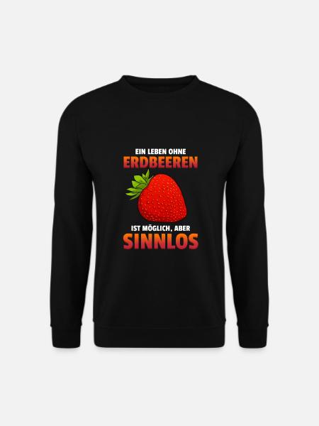 Erdbeeren Erdbeerliebhaber Früchte Obst - Unisex Pullover - Schwarz