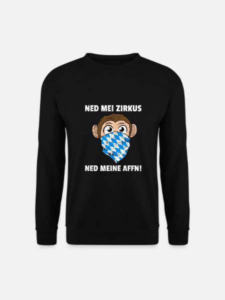 Ned Mei Zirkus Ned Meine Affn Bayrisch Vintage - Unisex Pullover - Schwarz