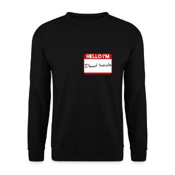 Hello I'm dead inside - Unisex Sweatshirt - black - Front - Alina (178cm) & Michal (187cm)
