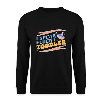 Nanny Babysitterin Tagesmutter - Unisex Pullover - Schwarz - Vorne - Alina (178cm) & Michal (187cm)