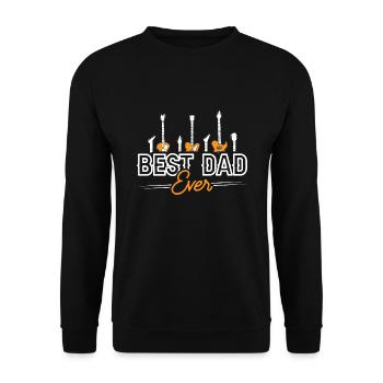 Best Dad Ever - Unisex Pullover - Schwarz - Vorne - Alina (178cm) & Michal (187cm)