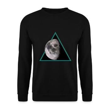 Mond - Unisex Pullover - Schwarz - Vorne - Alina (178cm) & Michal (187cm)
