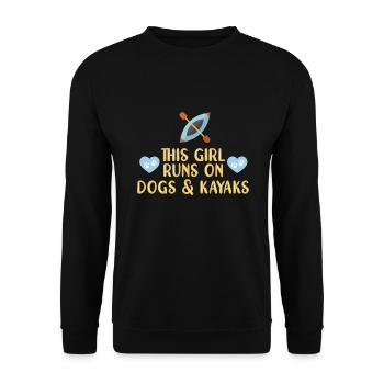 Kayak Kayaking - Sweat-shirt Unisexe - noir - Devant - Alina (178cm) & Michal (187cm)