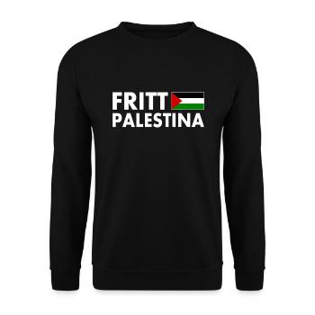 fritt palestina - Unisex Sweatshirt - black - Front - Alina (178cm) & Michal (187cm)