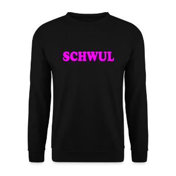Schwul - Unisex Pullover - Schwarz - Vorne - Alina (178cm) & Michal (187cm)