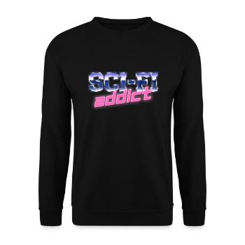 Sci-Fi Süchtig - Unisex Pullover - Schwarz - Vorne - Alina (178cm) & Michal (187cm)