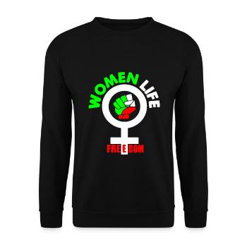 Women life freedom - Unisex Sweatshirt - black - Front - Alina (178cm) & Michal (187cm)