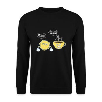 Cross Stitch Cross Stitch Embroidery - Unisex Sweatshirt - black - Front - Alina (178cm) & Michal (187cm)
