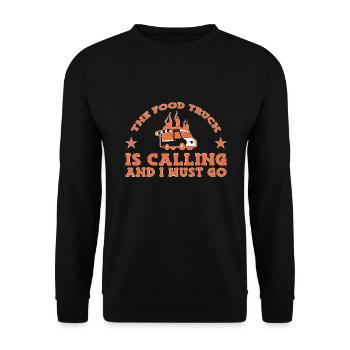 Food Truck Streetfood - Sweat-shirt Unisexe - noir - Devant - Alina (178cm) & Michal (187cm)