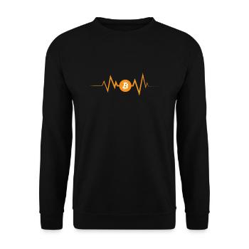 Bitcoin Pulse - Unisex Pullover - Schwarz - Vorne - Alina (178cm) & Michal (187cm)