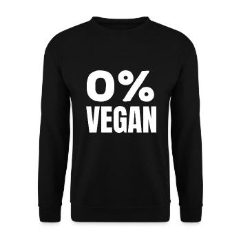 Pas de viande drôle végétalienne BBQ Grillades - Sweat-shirt Unisexe - noir - Devant - Alina (178cm) & Michal (187cm)