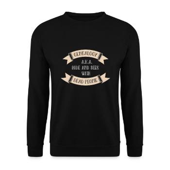 Généalogiste - Sweat-shirt Unisexe - noir - Devant - Alina (178cm) & Michal (187cm)
