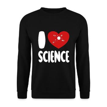 J’aime la science - ich liebe die Wissenschaft - Sweat-shirt Unisexe - noir - Devant - Alina (178cm) & Michal (187cm)