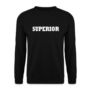 superior - Unisex Pullover - Schwarz - Vorne - Alina (178cm) & Michal (187cm)