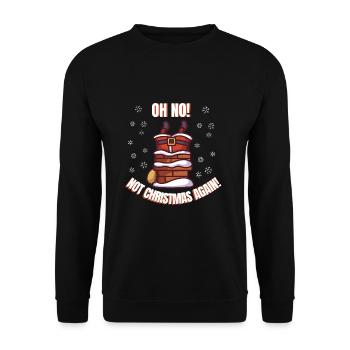 Anti Noël disant Noël moufle drôle - Sweat-shirt Unisexe - noir - Devant - Alina (178cm) & Michal (187cm)