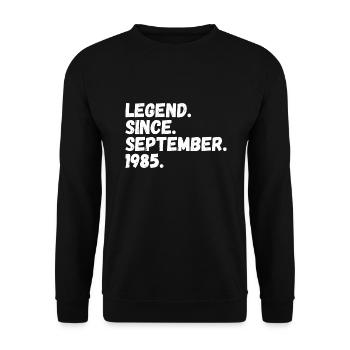 Légende depuis septembre 1985 - Sweat-shirt Unisexe - noir - Devant - Alina (178cm) & Michal (187cm)