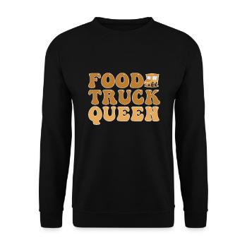 Food Truck Streetfood - Sweat-shirt Unisexe - noir - Devant - Alina (178cm) & Michal (187cm)