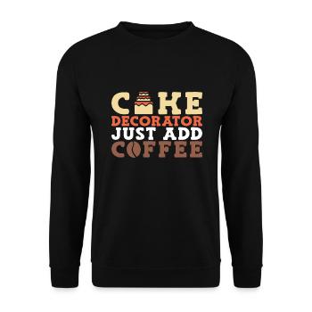 Kuchen backen Bäcker Konditor - Unisex Pullover - Schwarz - Vorne - Alina (178cm) & Michal (187cm)
